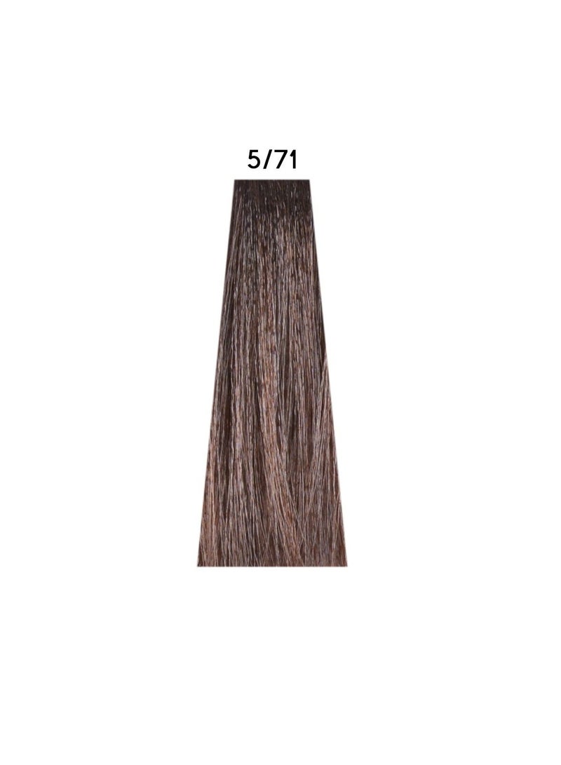 ALTER EGO Technofruit Hair Color 5/71 Light Chestnut Brown Ash 100ml - Image 2