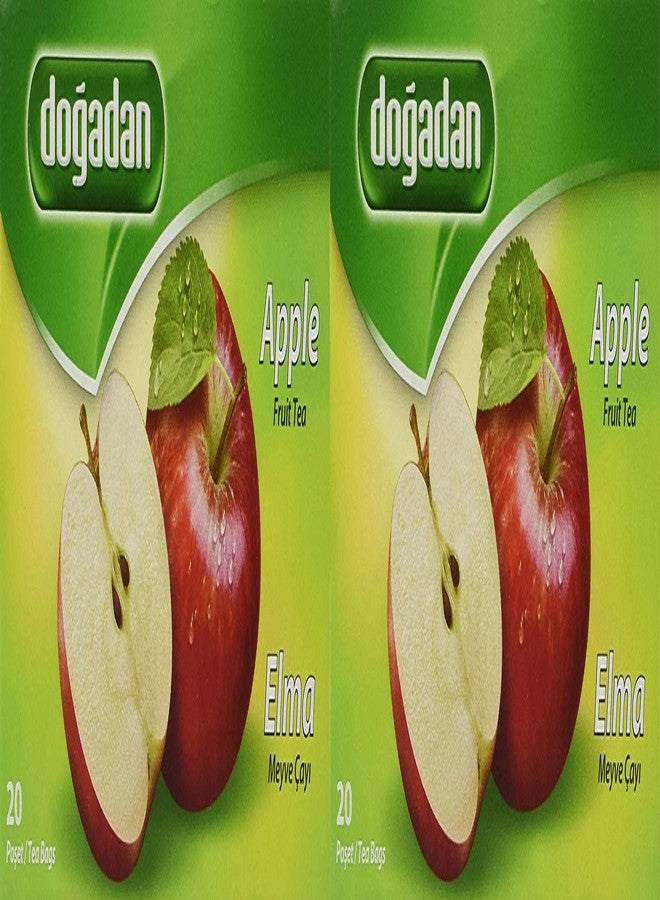 dogadan Apple Fruit Tea 20 Tea Bags Pack of 2