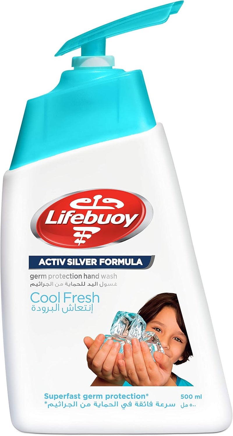 Lifebuoy Hand Wash Cool Fresh with Activ Silver Formula, 500ml - Image 2