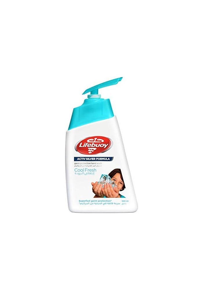 Lifebuoy Hand Wash Cool Fresh with Activ Silver Formula, 500ml - Image 1