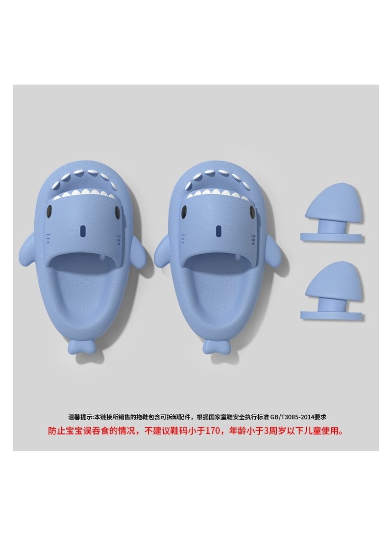 Style Women's sandals, slippers, cartoon shark slippers, indoor and outdoor couples - Image 2