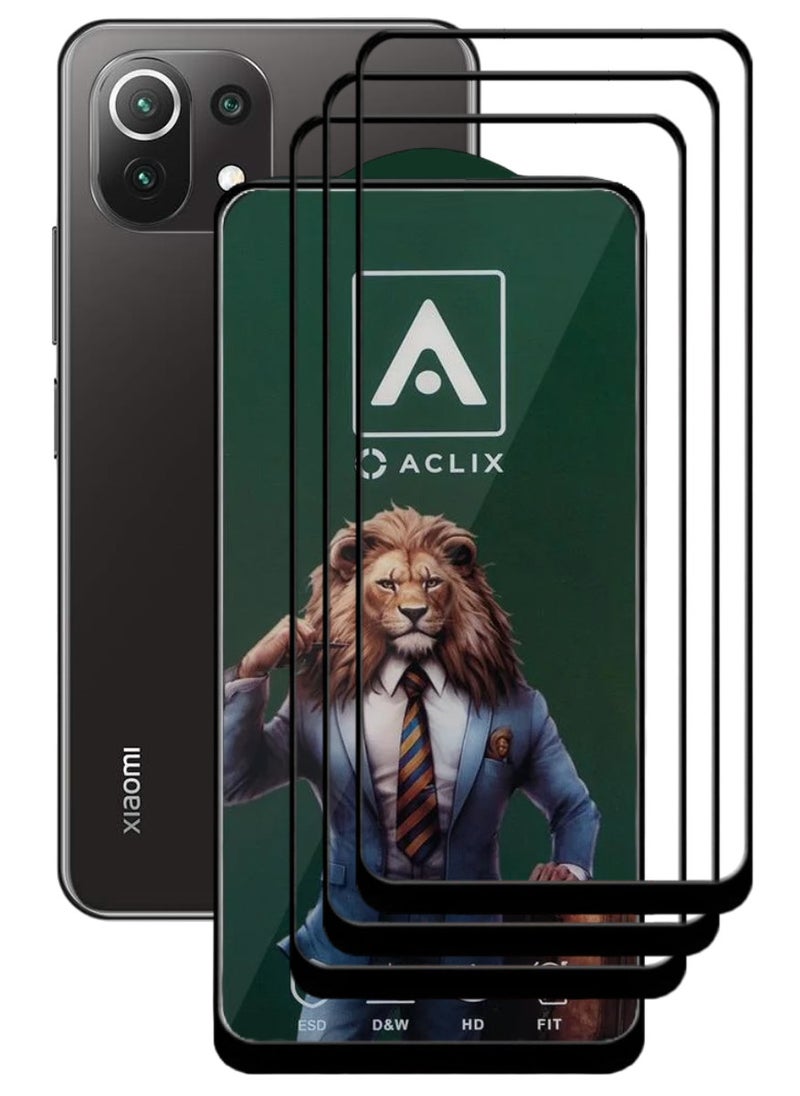 ACLIX 3 Pieces Antistatic ESD Dustproof Premium Quality High Definition Tempered Glass Screen Protector Designed For Xiaomi Mi 11 Lite - Image 1