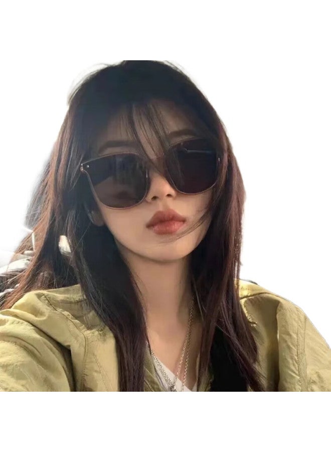 YIDUN Foldable Sunglasses, Unisex Portable Anti-Glare Square Frame Glasses, Tea Color - Image 1