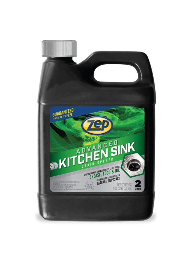 Zep Quick Acting Advanced Kitchen Sink Drain Opener 32 oz 7348576