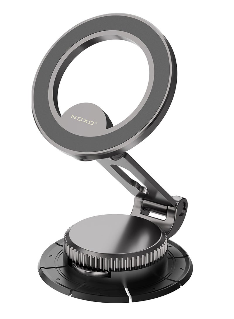 NOXO Magnetic Folding Car Phone Mount HDN-6 – Universal Air Vent Holder for iPhone & Samsung (Strong Magnetic Grip, 360° Adjustable, Foldable Design)  - Image 1