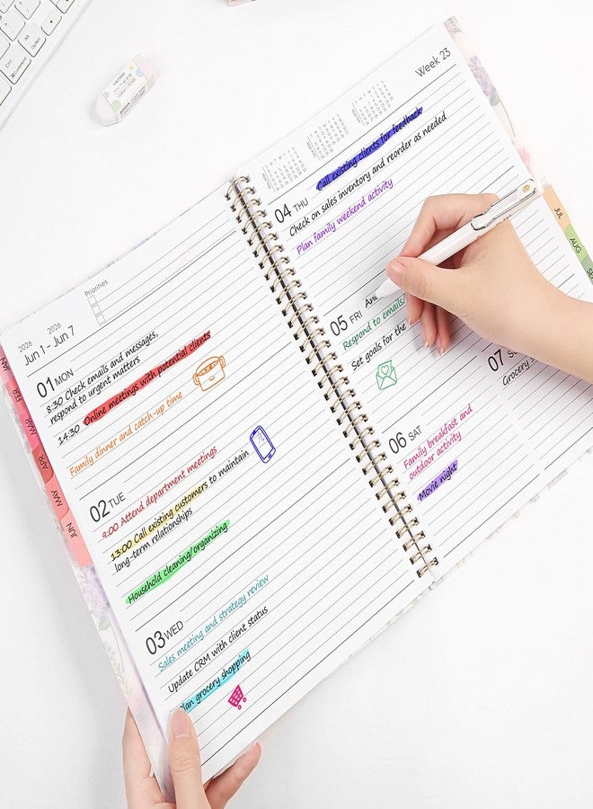 Skydue Planner 2026, Weekly & Monthly Calendar Planner, JAN 2026 - DEC 2026, 8.5" x 11", Daily Agenda Book with Tabs, School Supplies for Student Teacher Classroom - Image 2