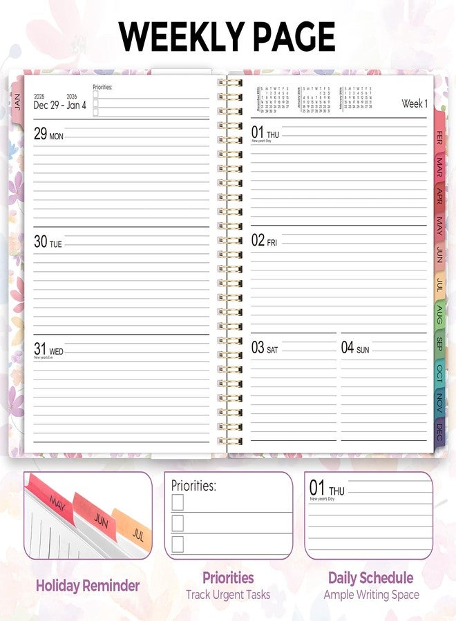 Skydue Planner 2026, Weekly & Monthly Calendar Planner, JAN 2026 - DEC 2026, 8.5" x 11", Daily Agenda Book with Tabs, School Supplies for Student Teacher Classroom - Image 4