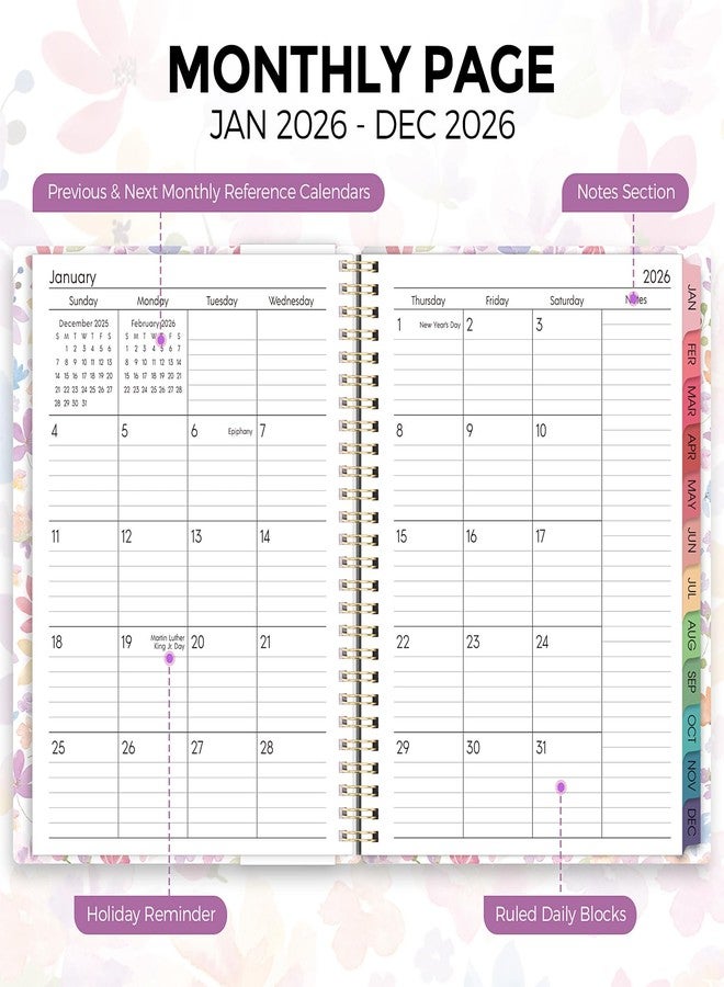 Skydue Planner 2026, Weekly & Monthly Calendar Planner, JAN 2026 - DEC 2026, 8.5" x 11", Daily Agenda Book with Tabs, School Supplies for Student Teacher Classroom - Image 3