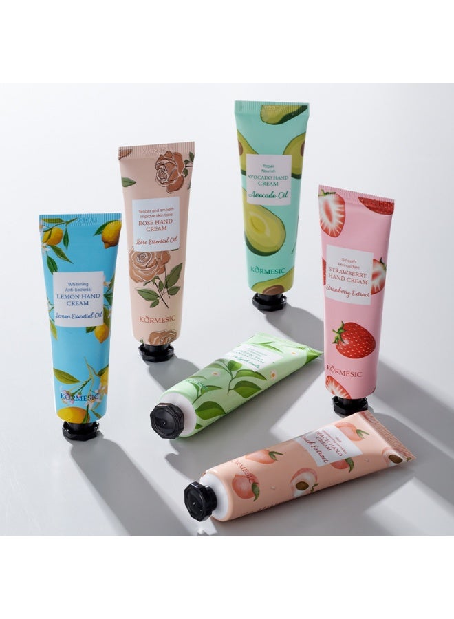 Kormesic Bulk travel size hand cream for dry hands Mini hand cream suitable for holiday gifts Natural plant fragrance Mini hand cream moisturizing hand cream 30g - peach fragrance - Image 2