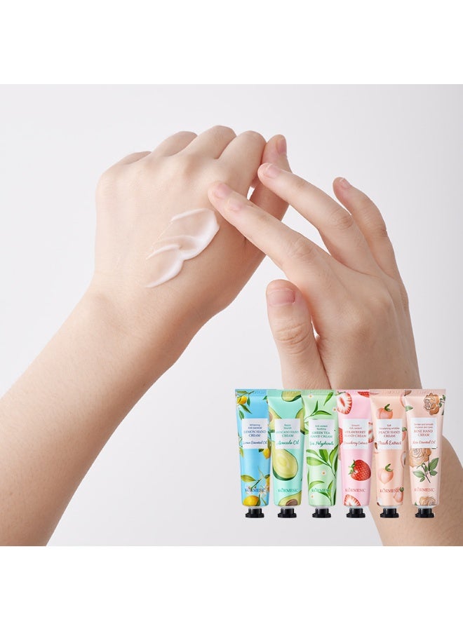 Kormesic Bulk travel size hand cream for dry hands Mini hand cream suitable for holiday gifts Natural plant fragrance Mini hand cream moisturizing hand cream 30g - peach fragrance - Image 3