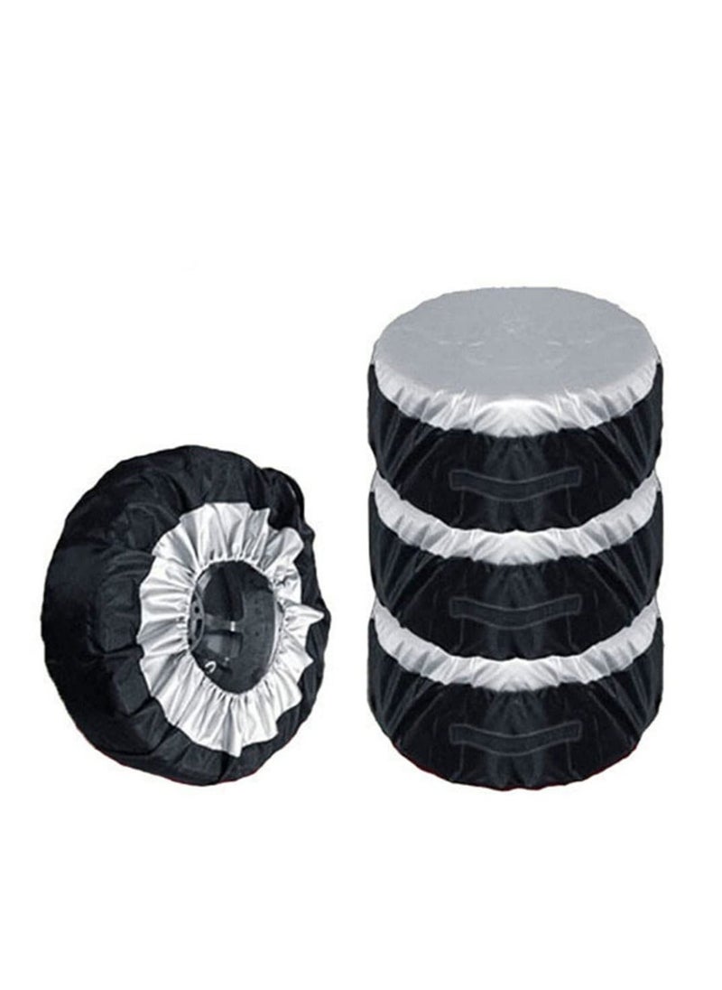 Generic 4 Pcs Spare Wheel Cover Set, Waterproof And Uv-Resistant For Cars, Trucks, Trailers - Comprehensive Protection Your Tires （80 Cm * 47 Cm）  - Image 1