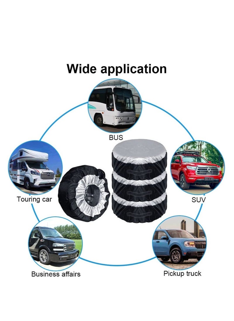 Generic 4 Pcs Spare Wheel Cover Set, Waterproof And Uv-Resistant For Cars, Trucks, Trailers - Comprehensive Protection Your Tires （80 Cm * 47 Cm）  - Image 3