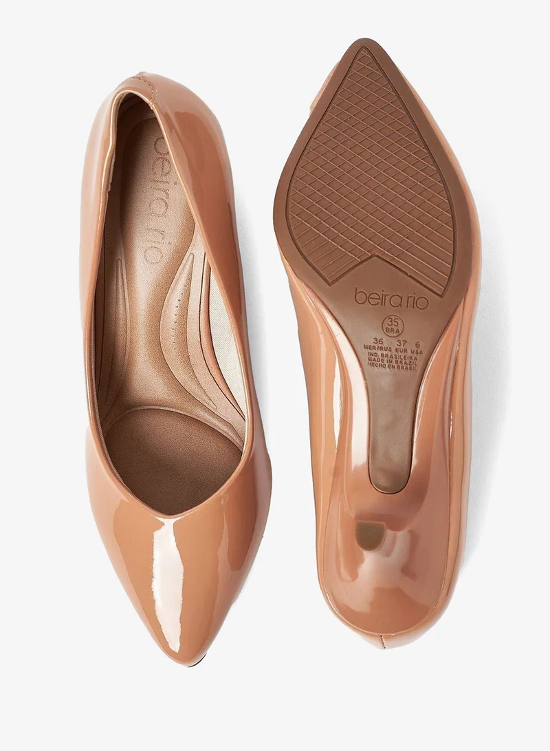 Beira Rio Beige Low Heels Pump for Women – Elegant Office Heel Shoes & Classic Pumps for Girls for Women | Best Price UAE
