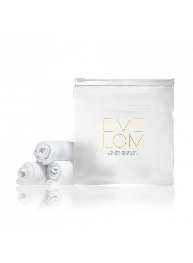 Eve Lom EVE LOM Muslin Cloths | 100% cotton muslin cloth best used with facial cleanser. Gently exfoliates to remove dead skin cells and help to improve blood circulation - 3 Count - Image 2