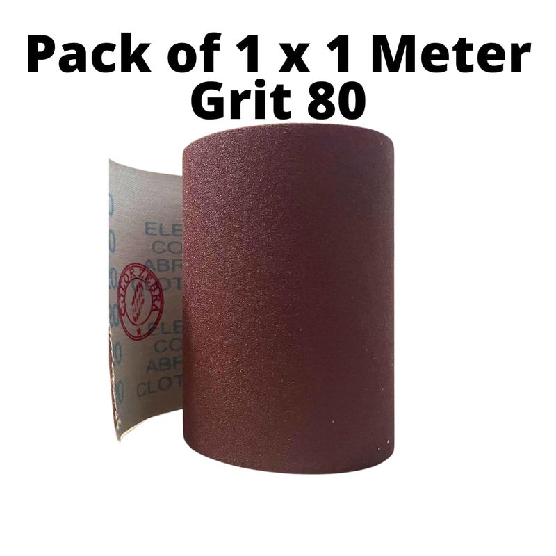 ikis ikis Emery Cloth Roll Sanding Roll Grit 80 Size 4 inch x 1 meter Pack of 1 meter - Image 3