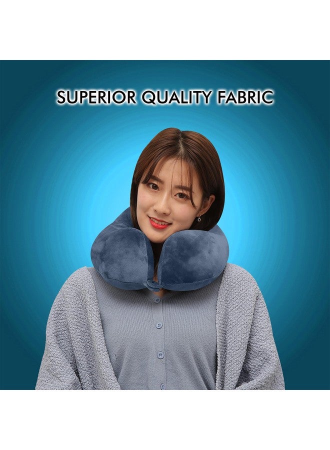 GREELI Rover Neck Pillow - Soft Fiber Filled Travel Neck Rest with Snap Button, Plush Fabric, Neck Support for Flight, Bus, Car, Neck Pillow for Neck Pain Relief (Grey with Eye Mask) - Image 5