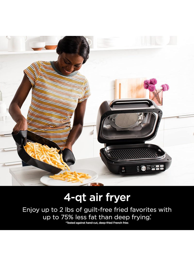 Ninja Ninja IG651 Foodi Smart XL Pro 7in1 Indoor GrillGriddle Combo use Opened or Closed Air Fry Dehydrate  More Pro Power Grate Flat Top Crisper Smart Thermometer Black  - Image 5