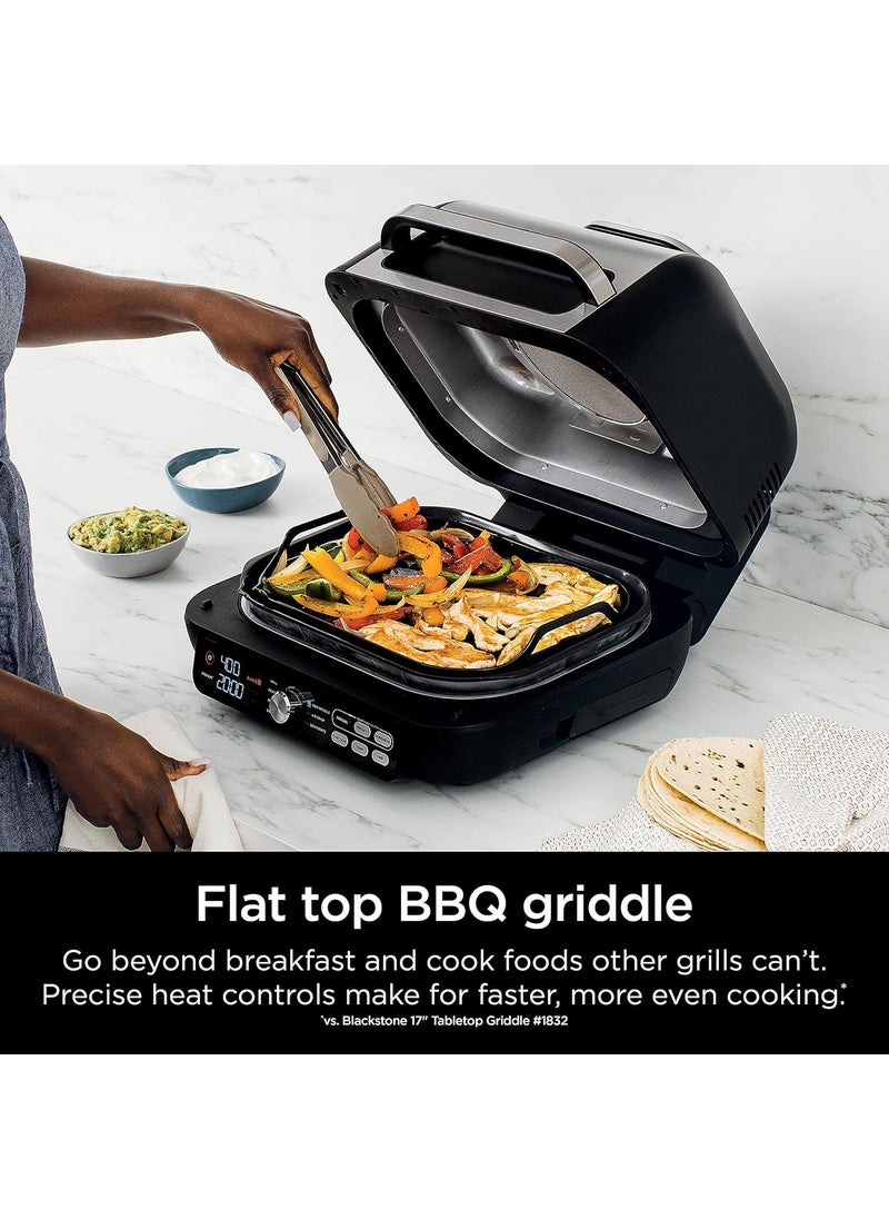 Ninja Ninja IG651 Foodi Smart XL Pro 7in1 Indoor GrillGriddle Combo use Opened or Closed Air Fry Dehydrate  More Pro Power Grate Flat Top Crisper Smart Thermometer Black  - Image 4
