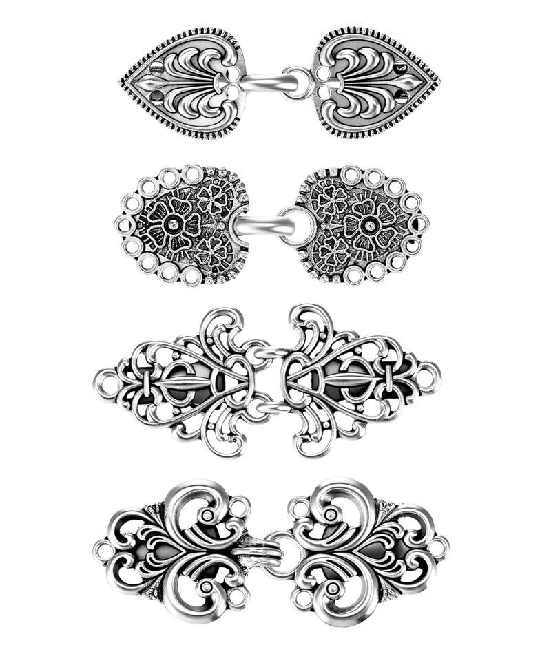 SQUISHCO 4Pcs Cinch Clip for Shirt, Shirt Tightening Clips for Women, Elegant Flower and Butterfly Design with Rhinestones, Perfect for Sweaters Dresses and Scarves - Image 1