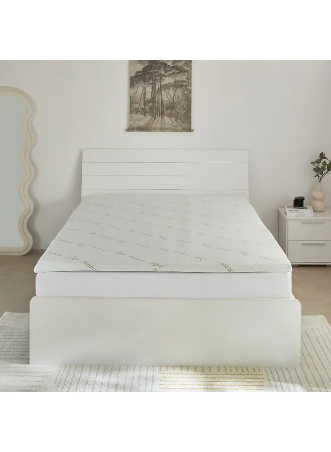 Home Box Relax Bamboo Memory Foam Queen Mattress Topper 150 x 200 x 4 cm