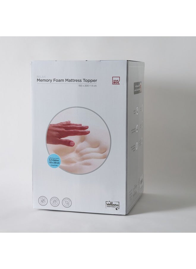 Home Box - Relax Bamboo Memory Foam Queen Mattress Topper 150 x 200 x 4 cm - Image 1