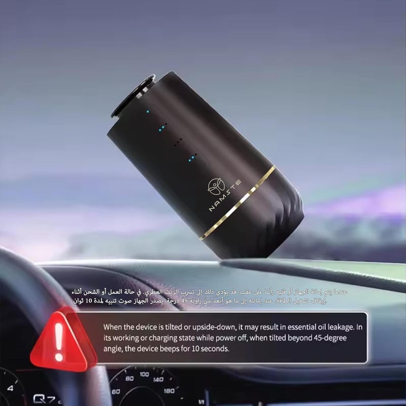 NAMSTE NAMASTE Car Fragrance Diffuser, Smart Mini Aromatherapy Device, USB Rechargeable Portable Scent Diffuser for Car, Home, Bedroom - Image 5