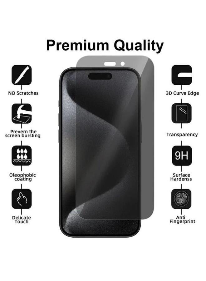 PROMASS Matte ceramic privacy Soft Film, Full Cover Screen Protector for iPhone 15 pro - Image 2