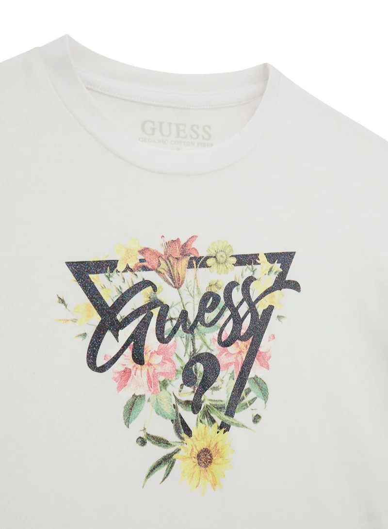 GUESS Kids Graphic Crew Neck T-Shirt
