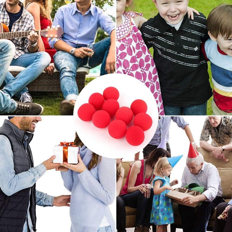 كلاراكو كرة إسفنجية، 10 قطع من كرات الإسفنج السحرية الناعمة الحمراء المتينة لدعامات الشوارع والخدع الكوميدية الكلاسيكية - Image 4
