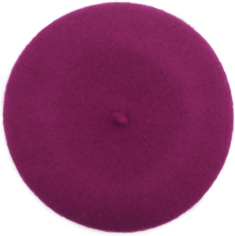 ZLYC Wool French Beret Hat Solid Color Beret Cap for Women Girls - Image 4