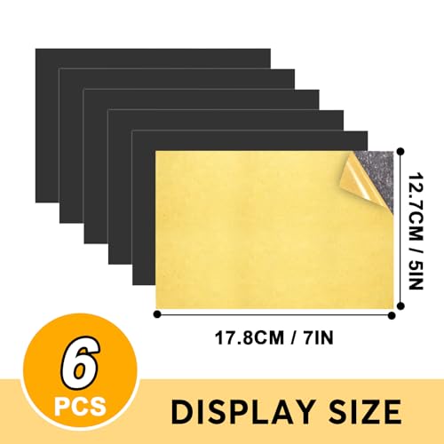 Towjug Flexible Magnet Adhesive Sheets, 5" x 7", 6 PCS, Magnetic Paper for Postcards Photos Display - Image 2