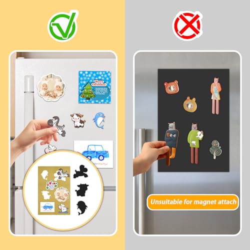 Towjug Flexible Magnet Adhesive Sheets, 5" x 7", 6 PCS, Magnetic Paper for Postcards Photos Display - Image 4
