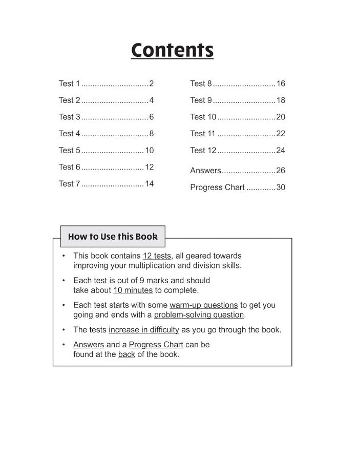 KS2 Year 3 Maths 10-Minute Tests: Multiplication & Division - Image 3