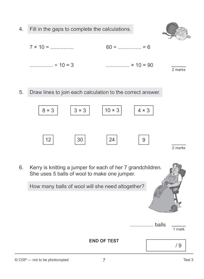 KS2 Year 3 Maths 10-Minute Tests: Multiplication & Division - Image 5