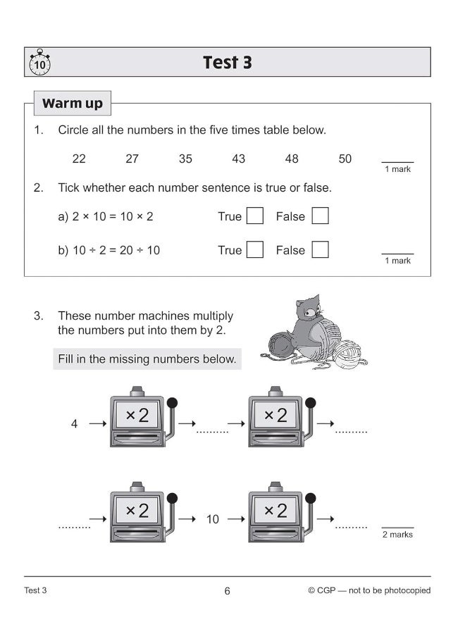 KS2 Year 3 Maths 10-Minute Tests: Multiplication & Division - Image 4