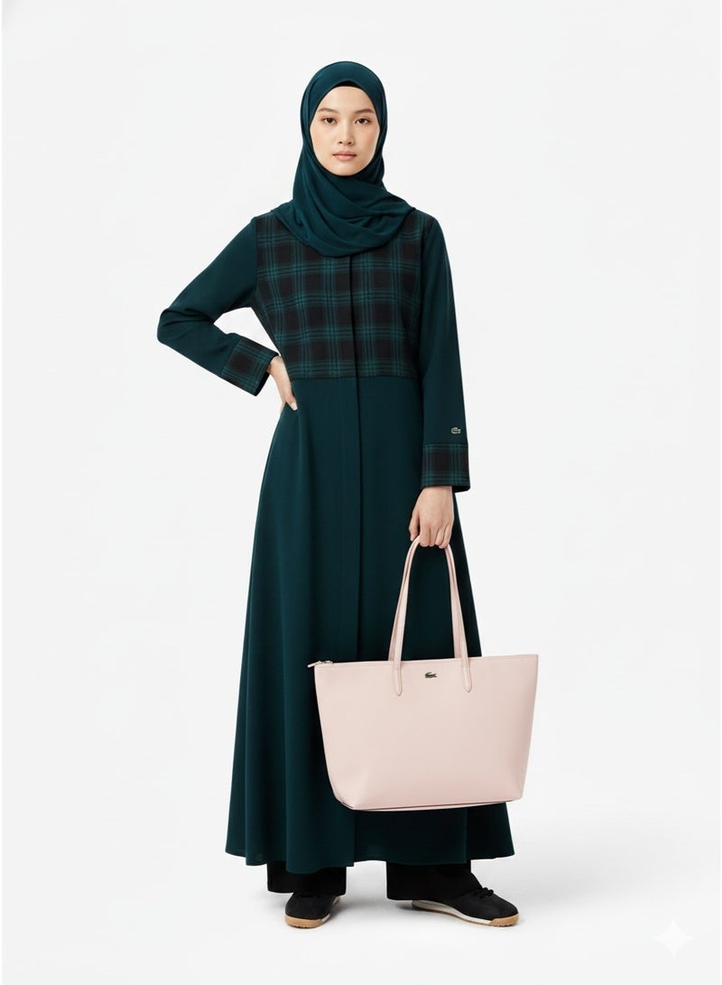 Lacoste bag Women's L12.12 Concept Fashion Versatile Large Capacity Large Size Zipper Handheld Shoulder Bag Tote Bag Large Pink 45cm * 30cm * 12cm - Image 2