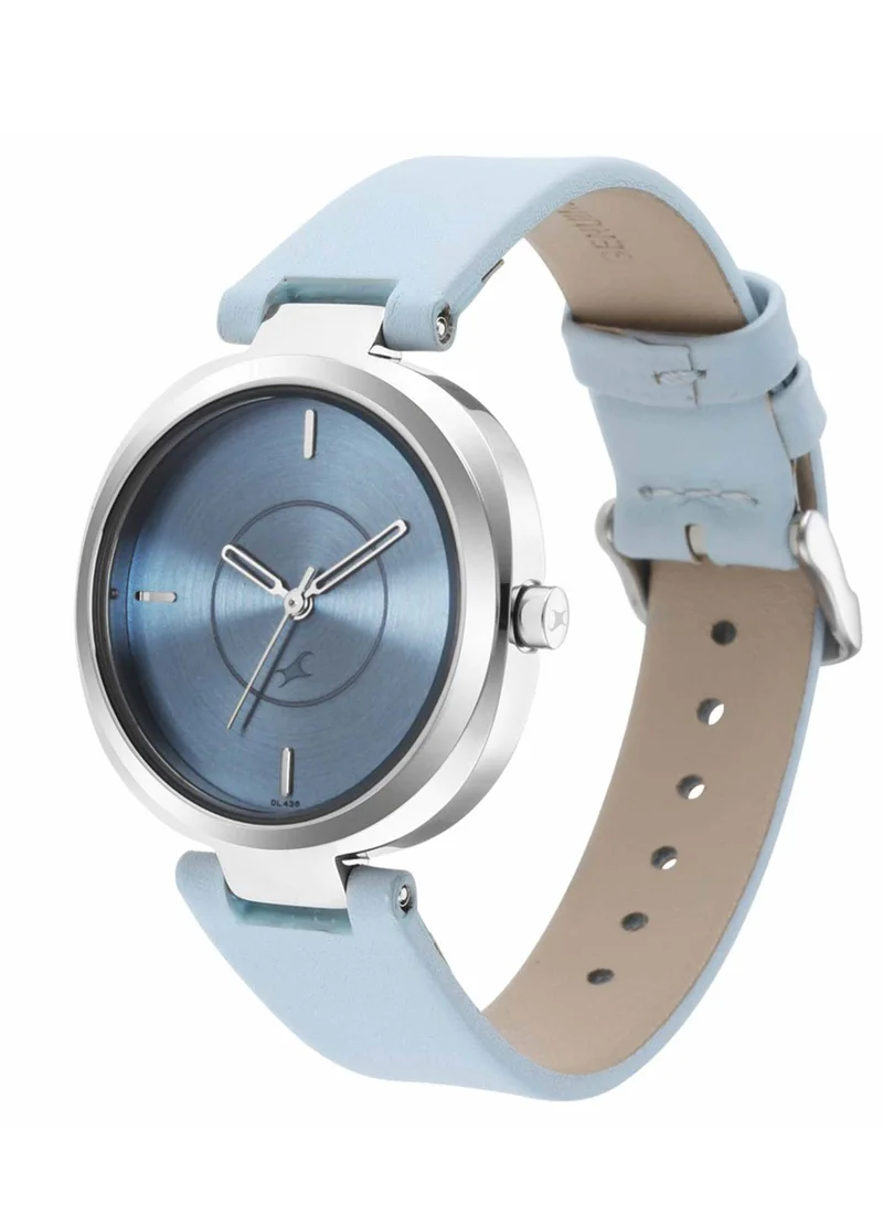 fastrack Fastrack Stunners Quartz Analog Blue Dial Leather Strap Watch for Girls