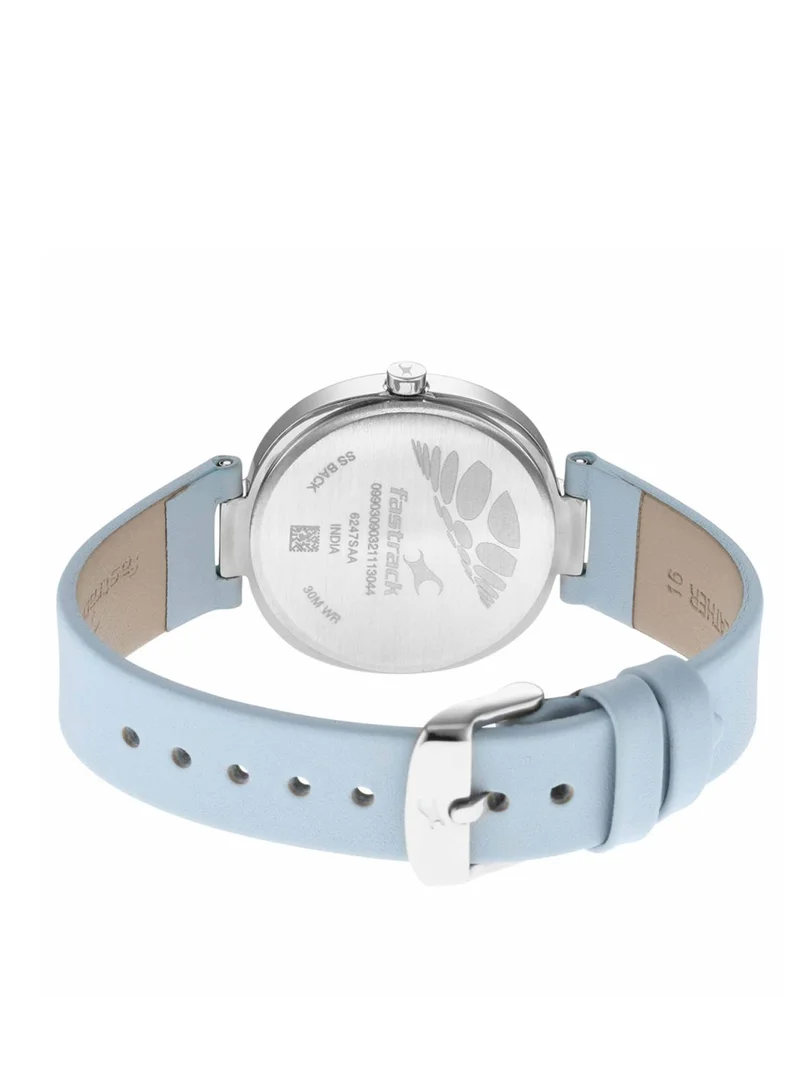 fastrack Fastrack Stunners Quartz Analog Blue Dial Leather Strap Watch for Girls