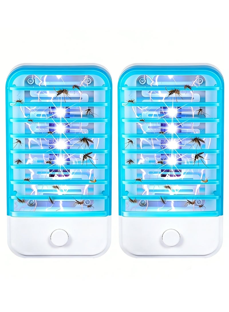 Ayshal 2-Pack Indoor Electric Mosquito Killer Plug-In Insect Eliminator, Electronic Mosquito Trap with LED Light, Ideal for Patios, Bedrooms, Kitchens, Offices, and Nurseries - Image 1