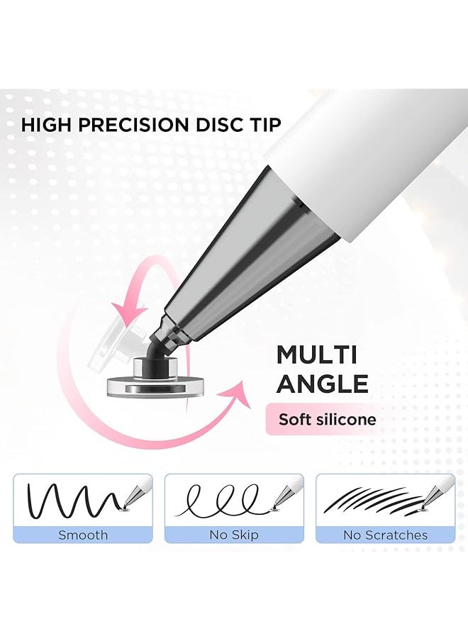 erorex - Stylus Pen Capacitive Disc Tip Pencil And Magnetic Cap Stylus Compatible With All Touch Screens Touch Pens For Ipad Pro Ipad Air Mini Ipod Iphone Samsung Galaxy Tab Smartphone Tablet - Image 1