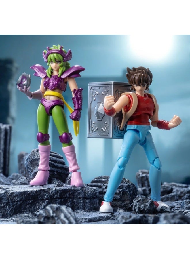 Blokees Saint Seiya Galaxy Version 02 – Libra Shiryu & Cygnus Hyoga Action Figures, Collectible Buildable Model Kit, Genuine Licensed Toy for Kids & Adults - Image 2