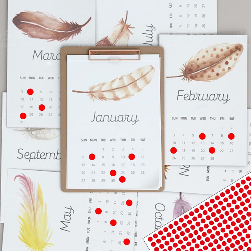 YSHIHE 10000 PCS Red Dot Stickers 1/4" Round Circle Dot Stickers Tiny Mini Little Colored Coding Labels for Office,Classroom - Image 4