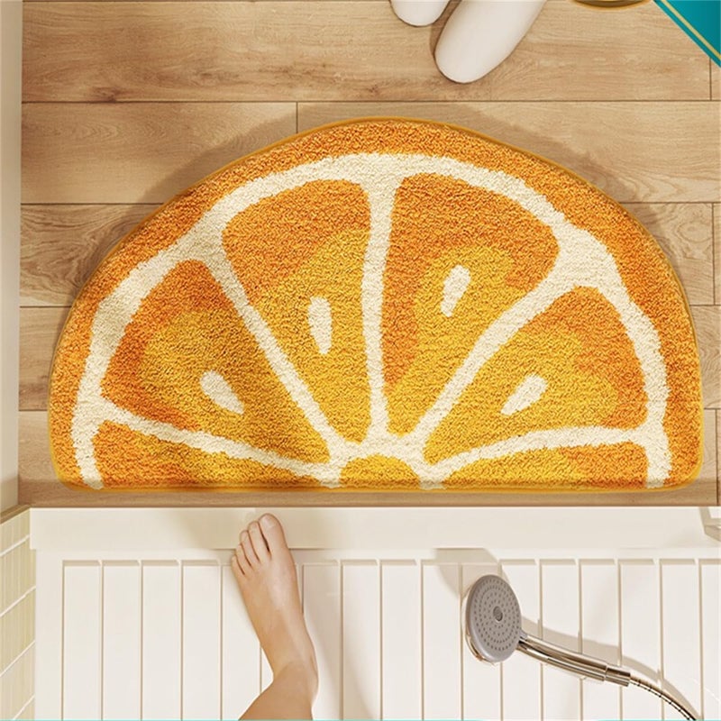 Ankah Fruit Bath Mats Cute Bathroom Rugs, Particularly Absorbent, Very Soft, and Dry Fast that Fits for Kid's Room, Bathroom or Other Room, 17.7" x 31.5", Orange - Image 4