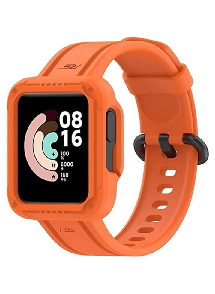 سوار من السيليكون الناعم يسمح بمرور الهواء لساعة Xiaomi Mi /Redmi Watch 2 Lite (برتقالي)