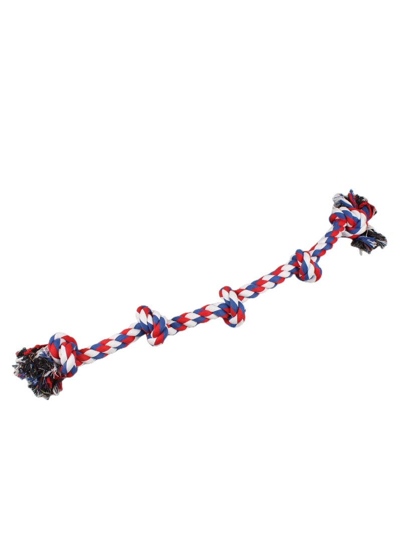 xozgdovg Large dog pet toy Bite resistant molar cotton rope five-knot dog toy  - Image 4