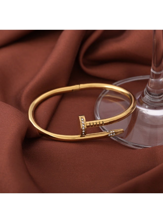 PALMONAS Nail Bangle Bracelet for Women - Waterproof & Anti-Tarnish - Image 3