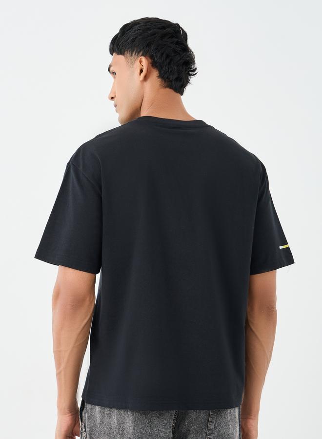 Styli Slogan Print Crew Neck Oversized T-Shirt - Image 4