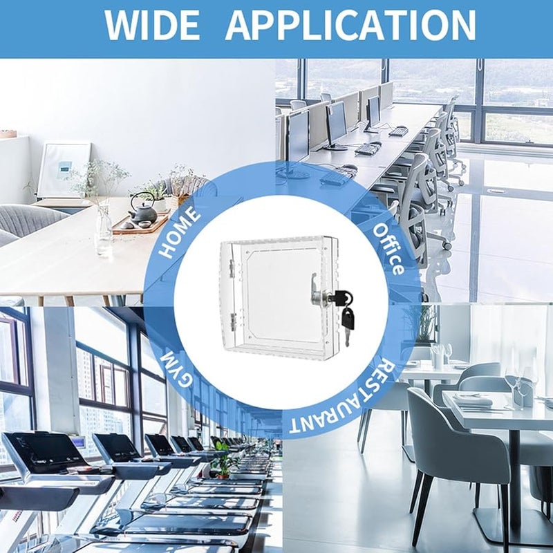 Large Lockable Thermostat Guard Box Wall Mounted Secure Cover - Image 5