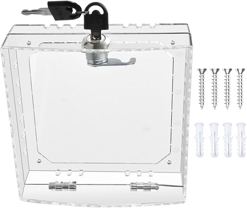 Large Lockable Thermostat Guard Box Wall Mounted Secure Cover - Image 2