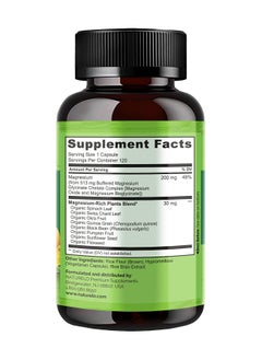 NATURELO Magnesium Glycinate Chelate Complex With A Plant-Based Whole Food Blend Forrmulated to support healthy bones,heart,& stress relief 120 Vegetarian Capsules  - Image 2